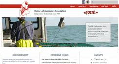 Desktop Screenshot of mainelobstermen.org
